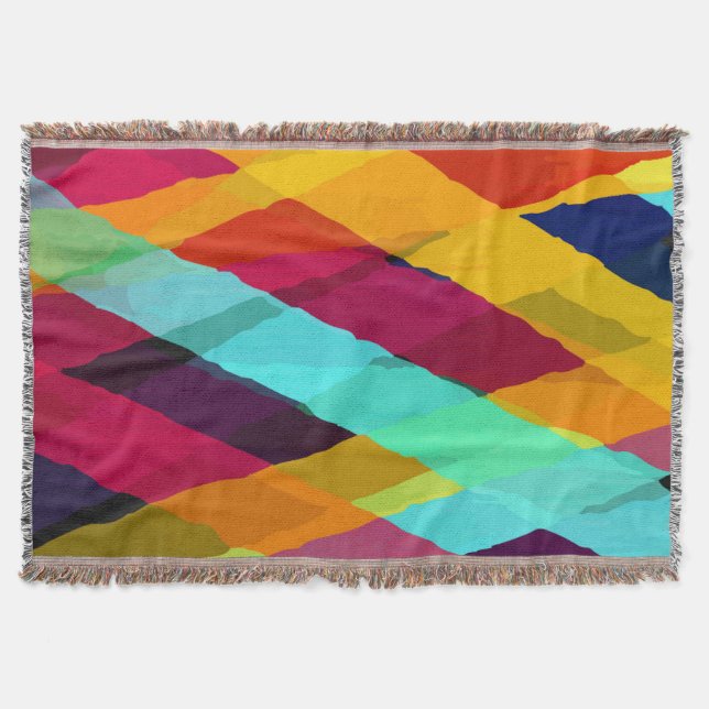 Vattenfärg Rand Motifs 2 Filt (Framsidan)