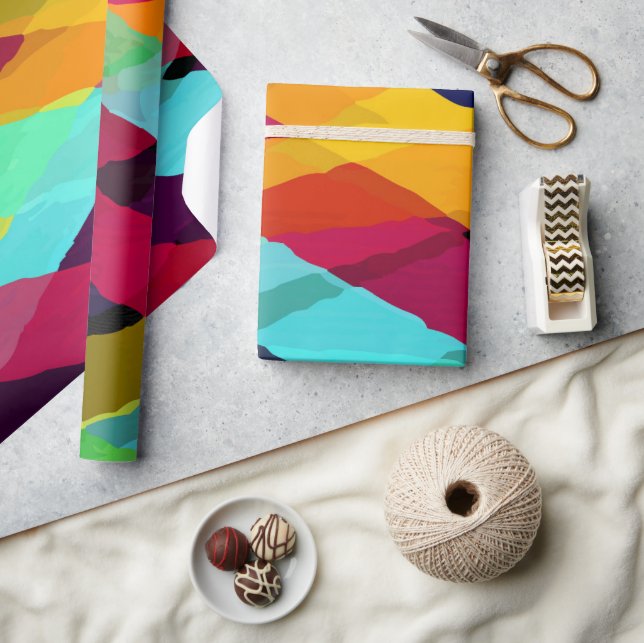 Vattenfärg Rand Motifs 2 Presentpapper (Hantverk)