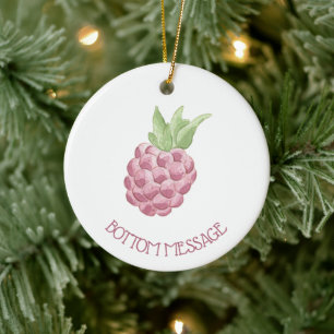 Vattenfärg Raspberry Julgransprydnad Keramik
