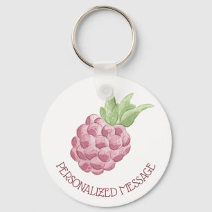 Vattenfärg Raspberry Nyckelring