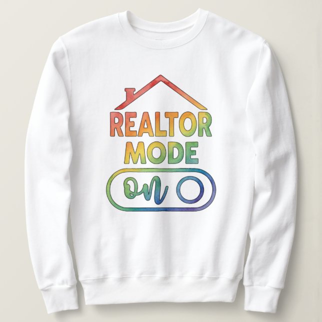 Vattenfärg Realtor Mode On Tröja Agent Gåva (Design framsida)