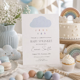 Vattenfärg Regnbåge Baby Sprinkle Inbjudan