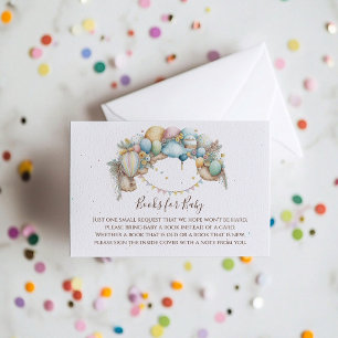Vattenfärg regnbåge Luftballong Baby Shower Tilläggskort