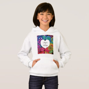 Vattenfärg regnbåge Mandala med hjärta T Shirt