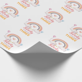 Vattenfärg Regnbågsfest Presentpapper
