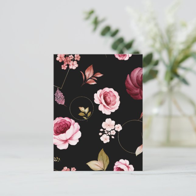 Vattenfärg Ro 32 Vykort (Stående Fram)