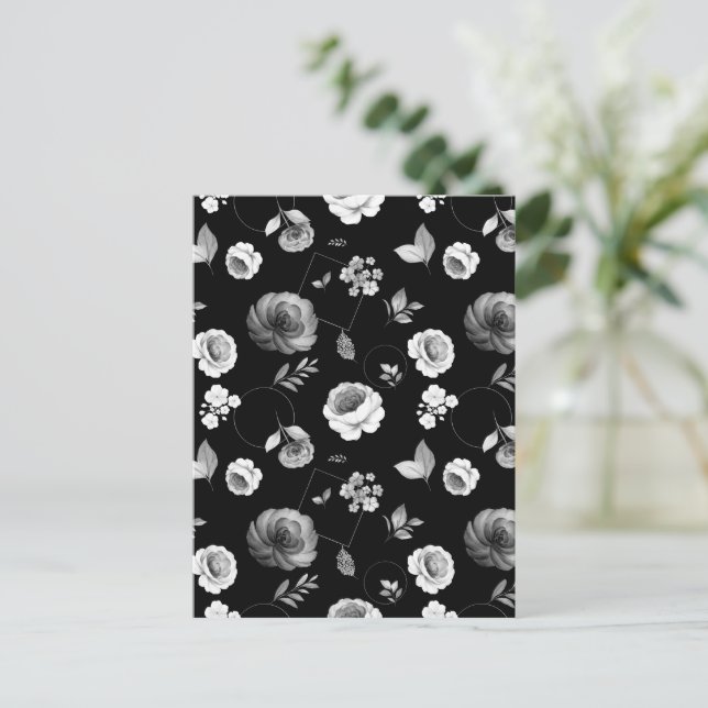 Vattenfärg Ro 33 Vykort (Stående Fram)