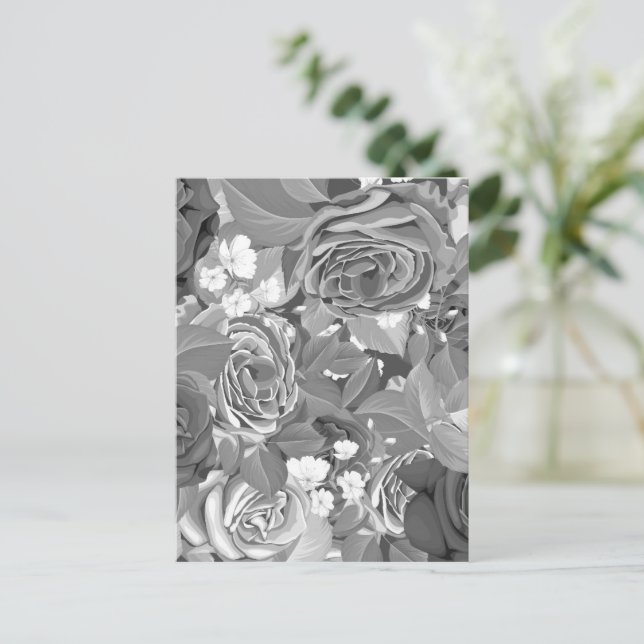 Vattenfärg Ro 39 Vykort (Stående Fram)