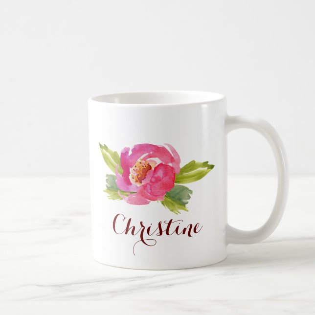 Vattenfärg Ro med eget namn Kaffemugg (Höger)