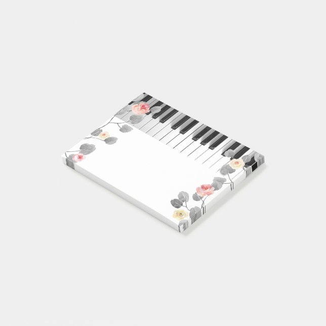 vattenfärg ro på grått foliage piano post-it block (Vinklad)