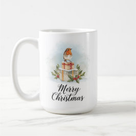 Vattenfärg Robin Gåvor Julen Härlig Jul Kaffemugg