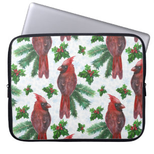Vattenfärg Röd kardinal Bird Laptop Fodral