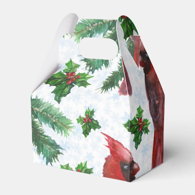 Vattenfärg Röd kardinal Bird Presentaskar (Framsidan Sidan)