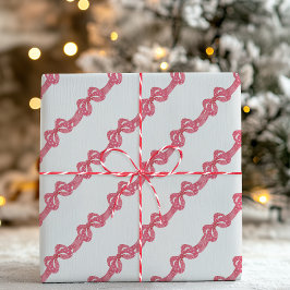 Vattenfärg Röd Prickig Slinga Jul Presentpapper