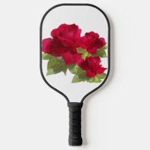 Vattenfärg röd ros Pickleball-paddle