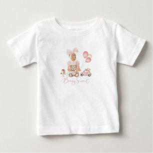 Vattenfärg Röd rosa jordgubbsflicka bär sT-Shirt T Shirt