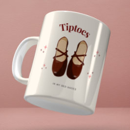 Vattenfärg Röd Skor Illustration Mugg