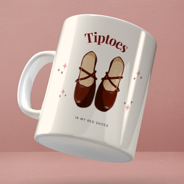 Vattenfärg Röd Skor Illustration Mugg (Skapare uppladdad)