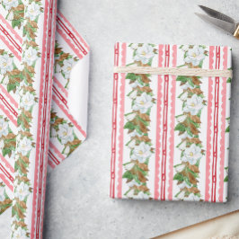 Vattenfärg Rödbåge Magnolia Julgirland Presentpapper