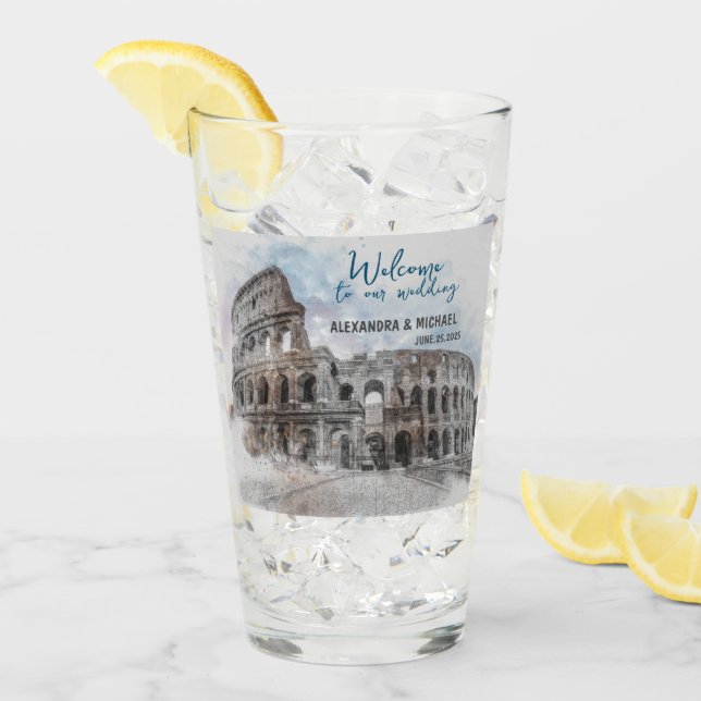 Vattenfärg Rom, Italien Glaskopp (Framsida Ice)