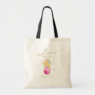 Vattenfärg Rosa Ananas Välkomstpresenter Tygkasse