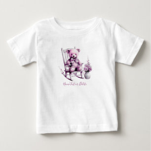 Vattenfärg Rosa Babybjörn Baby T-Shirt