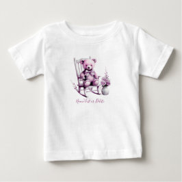 Vattenfärg Rosa Björn Baby T-Shirt