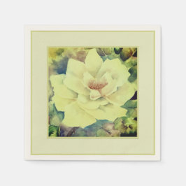 Vattenfärg Rosa Blommiga Servetter — Salvia & Elfe