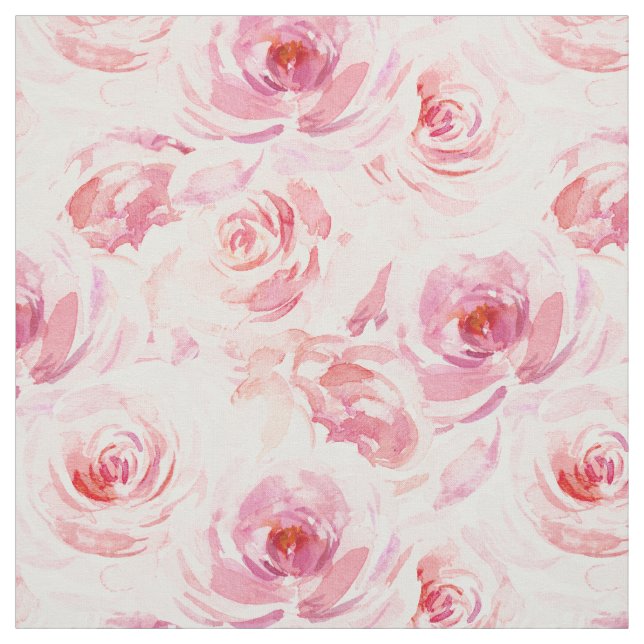 Vattenfärg  Rosa Blommigt Ro Tyg (Provkarta)