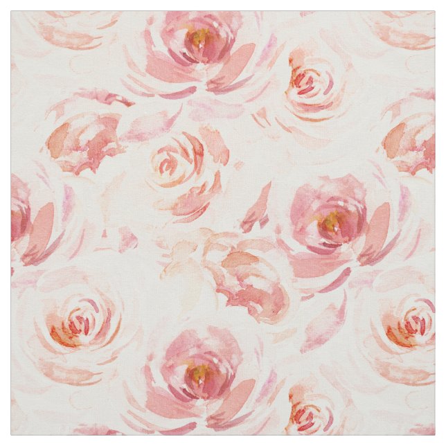 Vattenfärg  Rosa Blommigt Ro Tyg (Provkarta)