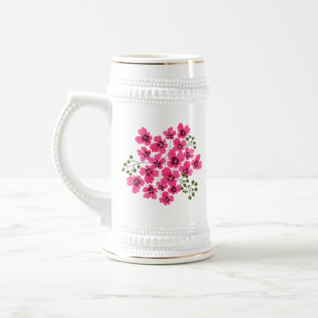 Vattenfärg Rosa Blommor-53431 Sejdel (Vänster)