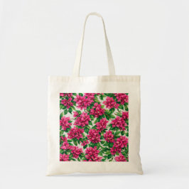 Vattenfärg Rosa Bougainvillea Tropiskt Blommigt Mö Tygkasse