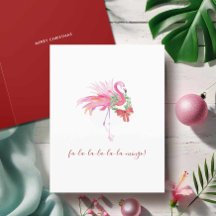 Vattenfärg Rosa Flamingo Florida Strand Jul