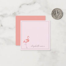 Vattenfärg Rosa Flamingo Personlig