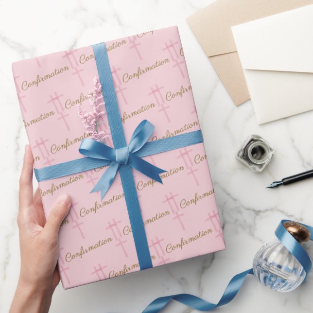 Vattenfärg Rosa Kors Bekräftelse Presentpapper (Gifting)