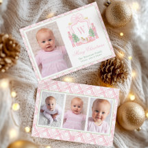 Vattenfärg Rosa Nötknäppare Monogram Kröningsfoto