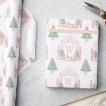 Vattenfärg Rosa Nötknäppare Monogram Topp