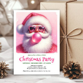 Vattenfärg Rosa Tomte Bubble Gum Roligt Jul Inbjudningar