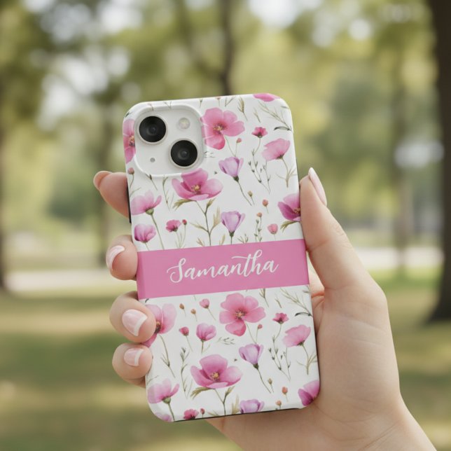Vattenfärg Rosa Vildblomma Namn (Skapare uppladdad)