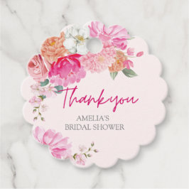 Vattenfärg rosafärgad bröllopsfest välkommen gåvor etiketter