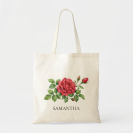 Vattenfärg Rosblomma Handväskor Tygkasse