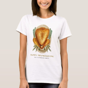 Vattenfärg Rostat Turkiet Happy thanksgiving T Shirt