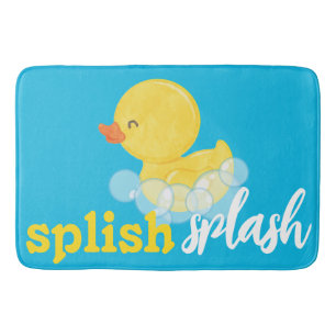 Vattenfärg Rubber Duck Splish Splash Blue Badrumsmatta