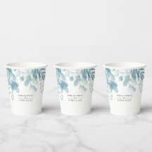 Vattenfärg Rustic Blue Vild Meadow Bröllop