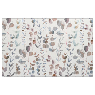 Vattenfärg Rustic Eucalyptus Seamless Mönster  Tyg