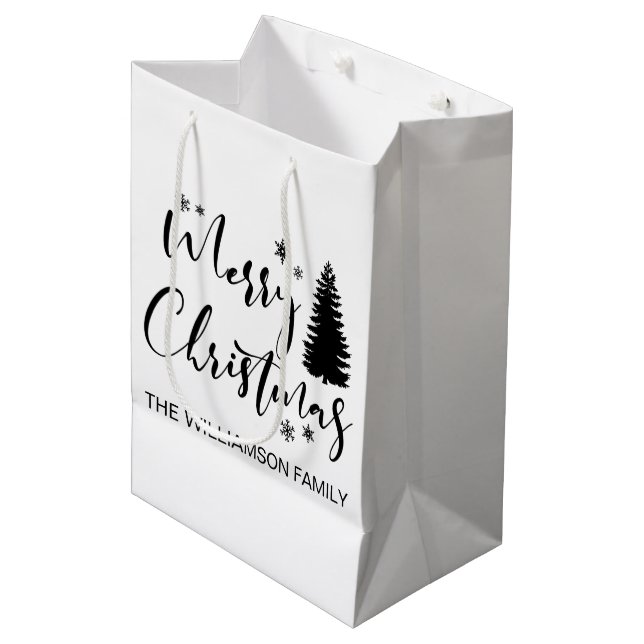 Vattenfärg Rustic Fir Träd Forest Winter Medium G (Framsidan Vinklad)