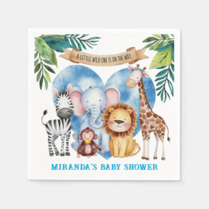 Vattenfärg Safari Animals Babyskor Pappersservett