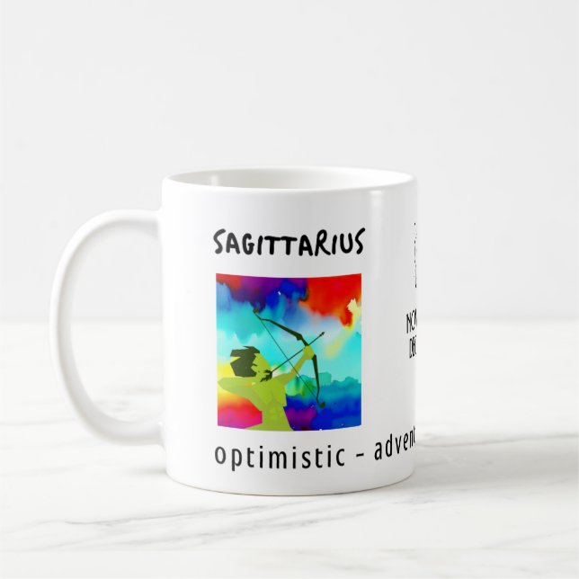 vattenfärg Sagittarius zodiac och egenskaper Kaffemugg (Vänster)