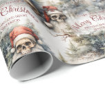Vattenfärg Santa Döskallars God jul Presentpapper<br><div class="desc">Gothic Santa Hats Wrapping Papper | Alternativt juldekretet Skapar en unik tematisk helgdag med vår Papper för gettomten. Bygg upp den festliga andan på ert eget tydliga sätt genom att slå in dina gåvor i denna personlig, öga-fångstdesign. Denna snöscen med Döskallar i Santa Hats kombinerar gotisk och alternativ estetik med...</div>