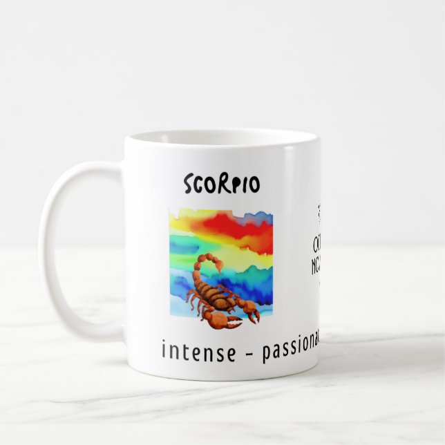 vattenfärg Scorpio zodiac-tecken och egenskaper Kaffemugg (Vänster)
